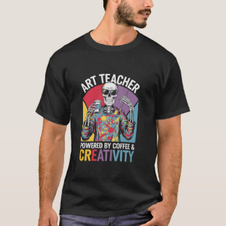 Camiseta Professora De Arte Acionada Pelo Esqueleto De Cria