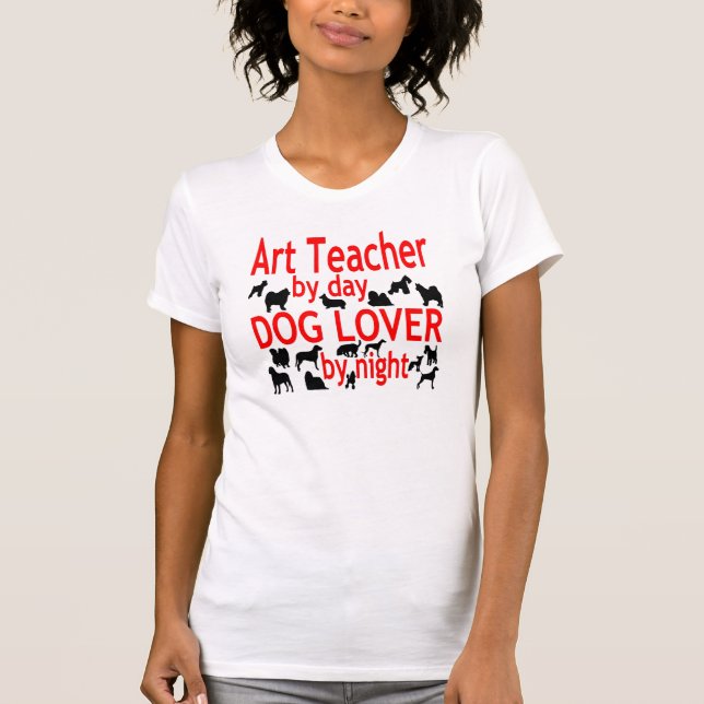 Camiseta Professora de Arte Canina em Vermelho (Frente)
