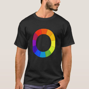 Camiseta Professora de Arte Colorida Círculo Paleta Pintor 