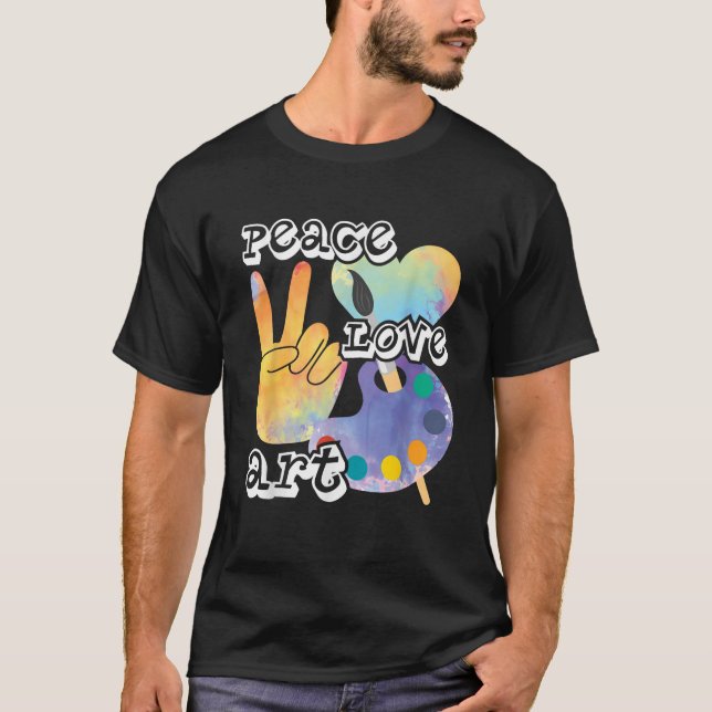 Camiseta Professora de Arte do Peace Love (Frente)