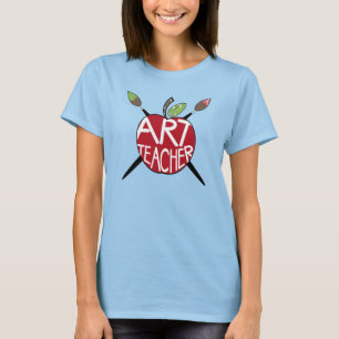 Camiseta Professora De Arte Pintou Maçãs De Maçã E Pintura