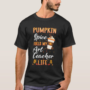 Camiseta Professora de Arte Queda Pumpkin Spice Latino Café