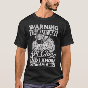 Camiseta Professora de Arte - Roupa de Ensino para Mulheres