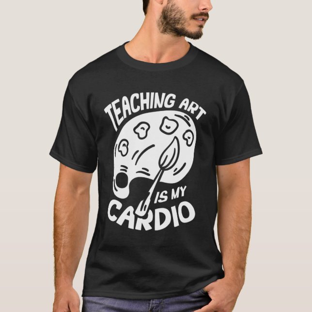 Camiseta Professora de Arte - Roupa de Ensino para Mulheres (Frente)