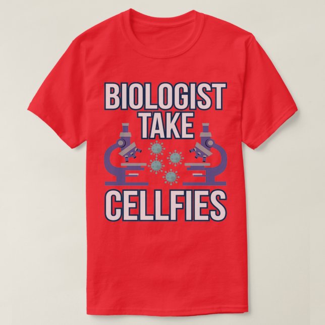 Camiseta Professora de Biologia Legal CellFie, Engraçado, D (Frente do Design)