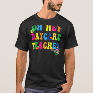 Camiseta Professora de Creche Retro Hippie Pré K Fundamenta