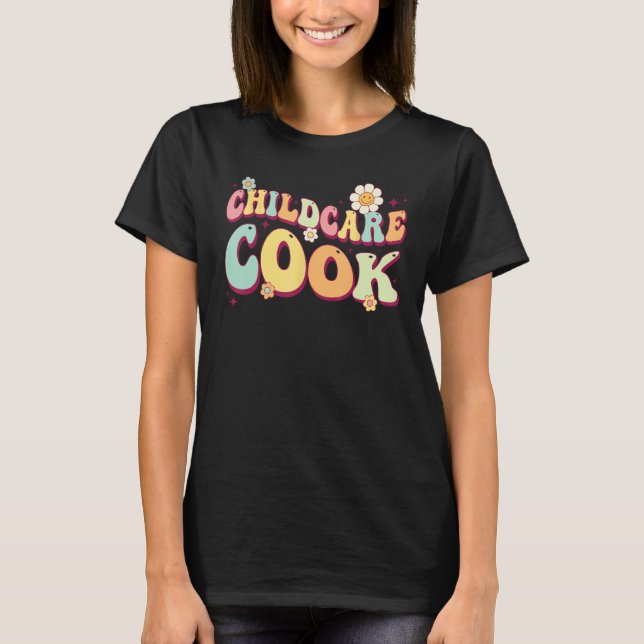 Camiseta Professora de creche Uniforme Cook para Prestação  (Frente)