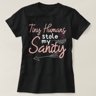 Camiseta Professora De Cuidados Infantis Roubou Minha Sanid