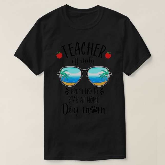 Camiseta Professora De Dever Promovida A Ficar Em Casa, Mãe (Frente do Design)