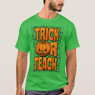 Camiseta Professora De Ensino De Matemática Halloween Pumpk