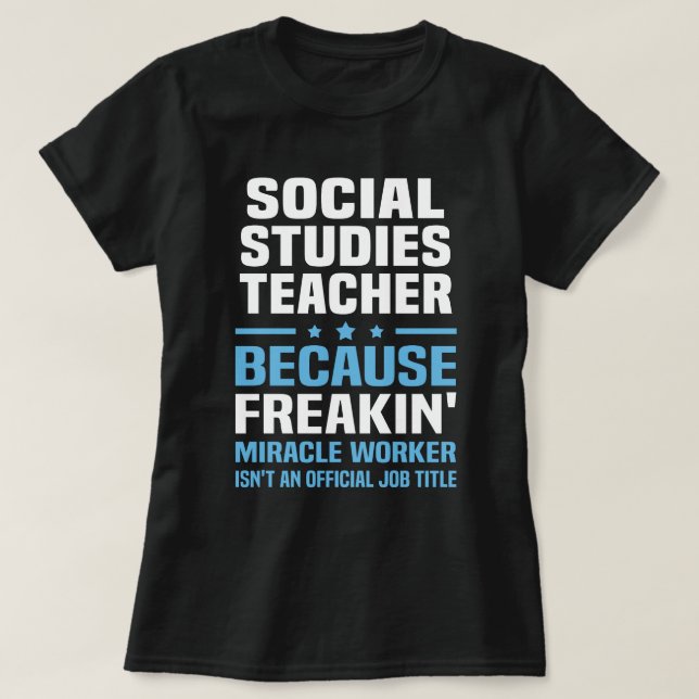 Camiseta Professora de Estudos Sociais (Frente do Design)