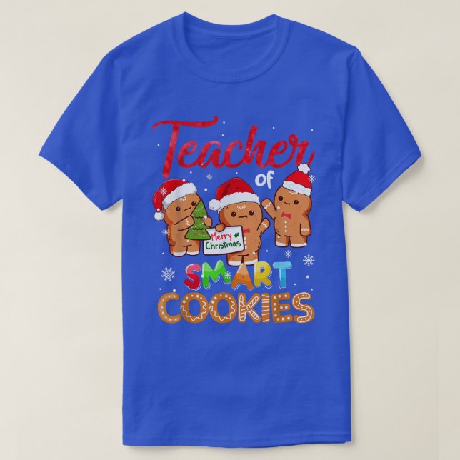 Camiseta Professora De Férias De Natal Com Biscoitos Inteli (Frente do Design)