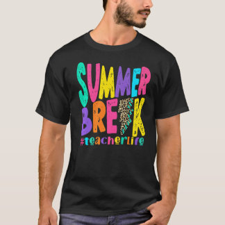 Camiseta Professora de férias de verão aflita relâmpagos-le