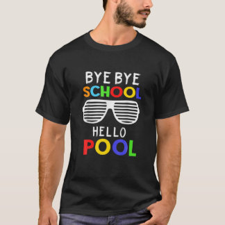 Camiseta Professora de férias de verão da Piscina Alô Bye S