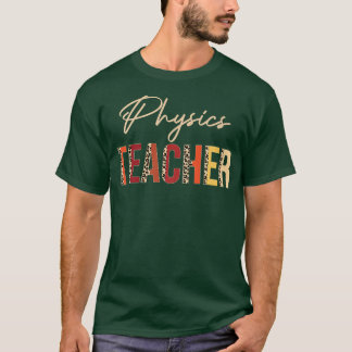 Camiseta Professora de Física Leopard Queda Outonos de outo