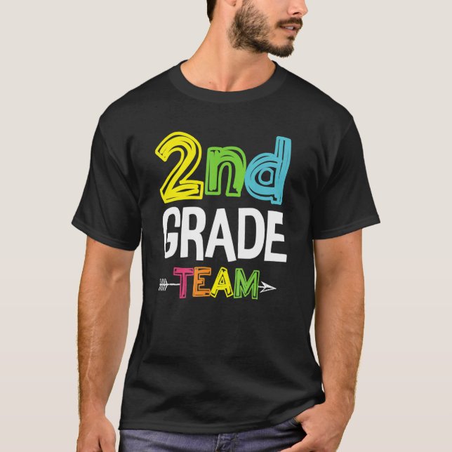 Camiseta Professora de Grau de Grau de segundo da Equipe de (Frente)