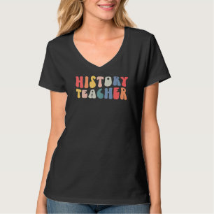 Camiseta Professora De História Da Vintagem De Groovy De Vo
