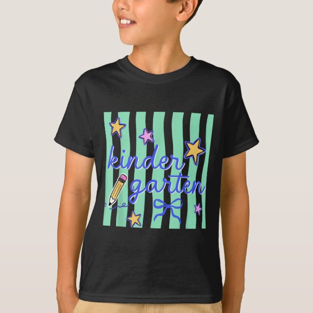 Camiseta Professora de Jardim de Infância Ed Preppy Volta à (Frente)