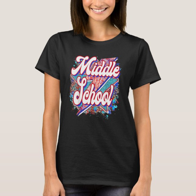 Camiseta Professora De Luz Da Escola Central De Volta Para  (Frente)