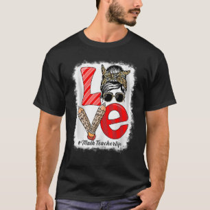 Camiseta Professora De Matemática Adorava Leopardo De Volta