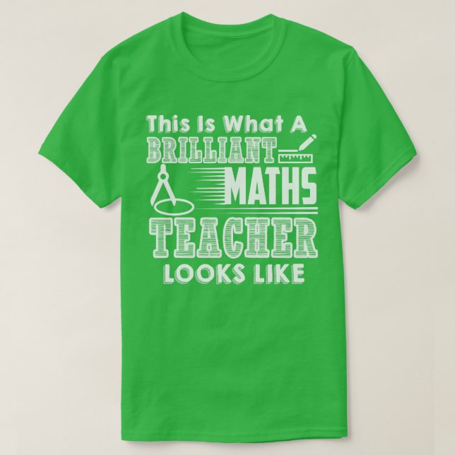 Camiseta Professora De Matemática É Isto Que É Um Brilhante (Frente do Design)