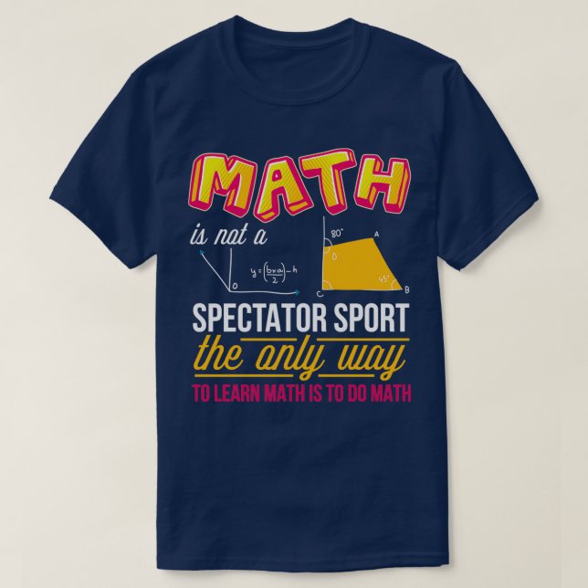 Camiseta Professora de matemática engraçada aprende matemát (Frente do Design)