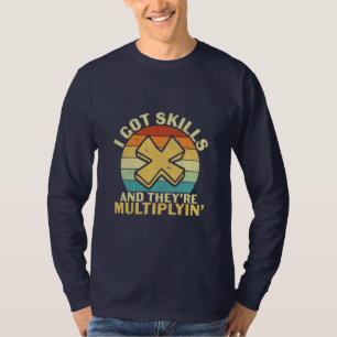 Camiseta Professora De Matemática Eu Tenho Habilidades