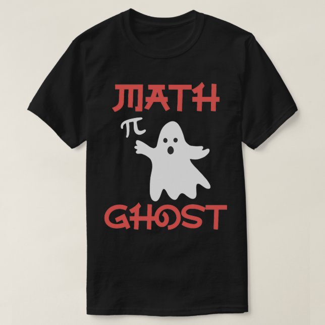 Camiseta Professora de Matemática Halloween Ghost (Frente do Design)