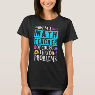 Camiseta Professora de Matemática Homens Mulheres Estatísti
