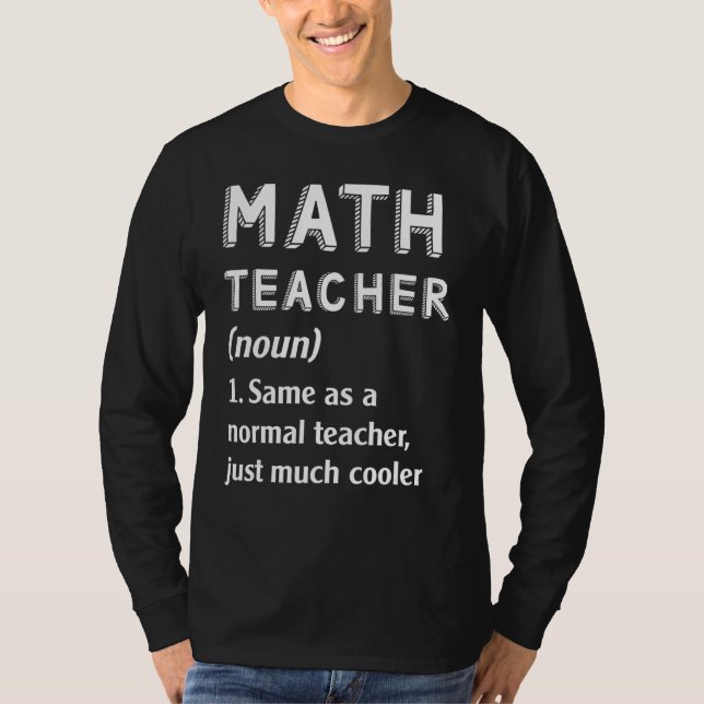 Camiseta Professora De Matemática Igual A Professora Normal (Frente)