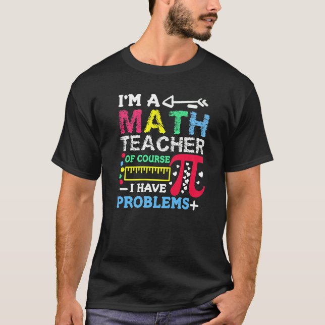 Camiseta Professora De Matemática Para Estatísticas Masculi (Frente)