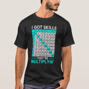 Camiseta Professora de matemática que tenho habilidades que