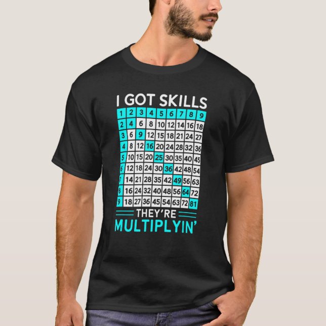 Camiseta Professora de matemática que tenho habilidades que (Frente)
