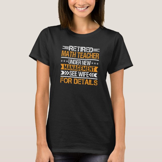 Camiseta Professora De Matemática Reformada Em Nova Gestão  (Frente)