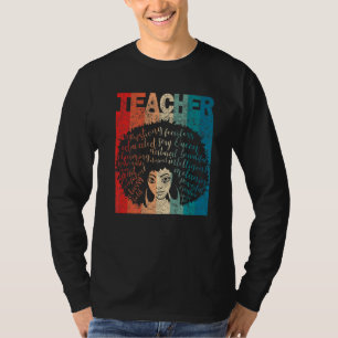 Camiseta Professora de Mulher Negra Depois do Mês da Histór
