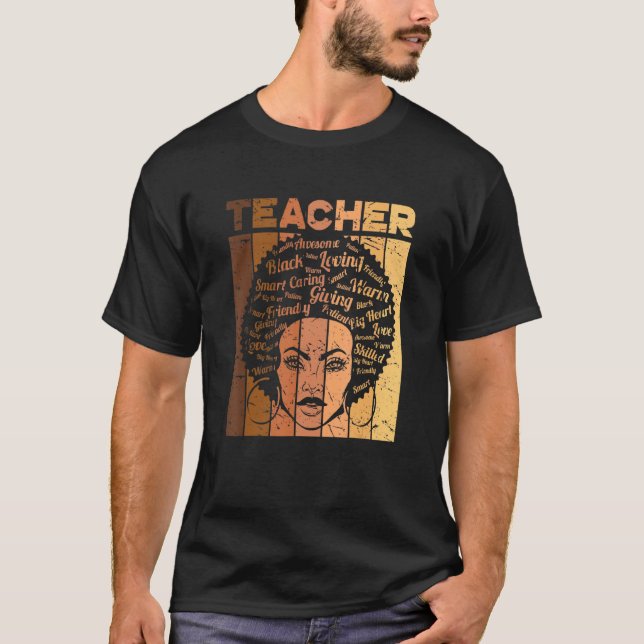 Camiseta Professora de Mulher Negra Depois do Mês da Histór (Frente)