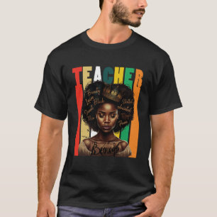 Camiseta Professora de Mulheres Negras Afro Retro Mês da Hi