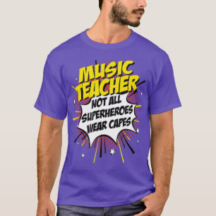 Camiseta Professora de Música Super Herói Engraçado Dons