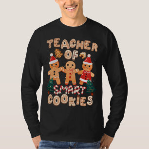 Camiseta Professora de Natal Cookies com Gingerpão giro Eng
