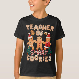 Camiseta Professora de Natal Cookies com Gingerpão giro Eng