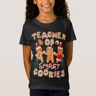 Camiseta Professora de Natal Cookies com Gingerpão giro Eng