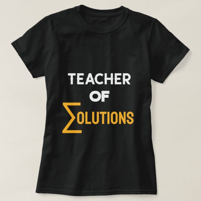 Camiseta Professora de Ondas nas Soluções em Álgebra Profes (Frente do Design)