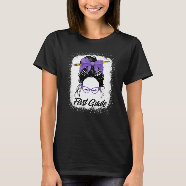 Camiseta Professora De Primeiro Grau De Volta À Escola, Má  (Frente)