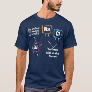 Camiseta Professora De Química Científica Funny Cu Na Cl