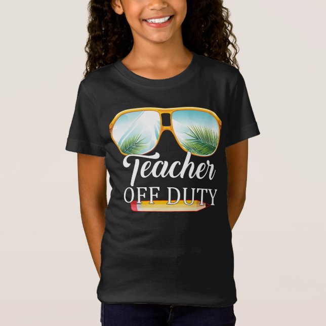 Camiseta Professora de serviço Sunglass Beach Sunset (Frente)