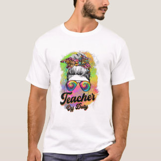 Camiseta Professora de serviço Teac de óculos de sol, Tie D