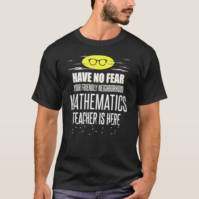 Camiseta Professora De Super Matemática Não Tem Medo (Frente)