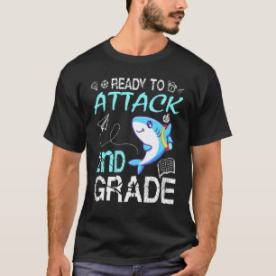 Camiseta Professora De Tubarões Estudante De Volta Pronto P