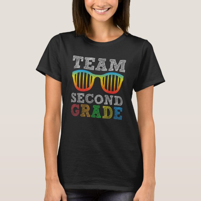 Camiseta Professora De Verão Da Equipe De Segundo Grau De V (Frente)