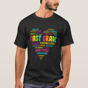 Camiseta Professora Do 1º Grau Do Coração De Volta A Sch